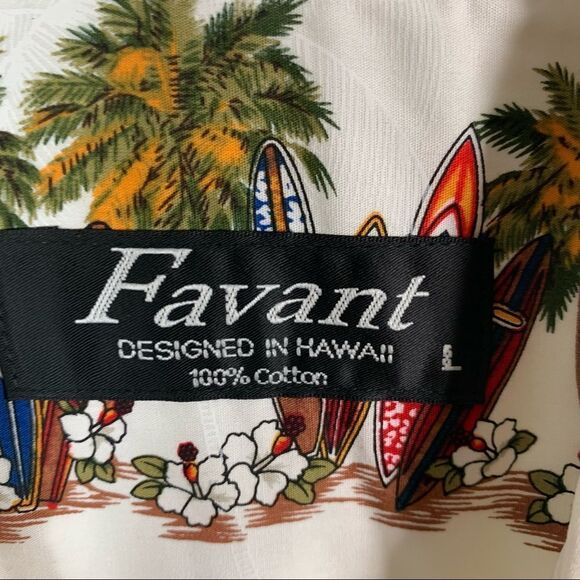 Favant Hawaiian Palm Surf Button Down Shirt - Picture 9 of 9